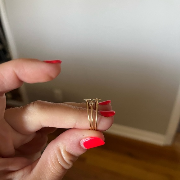 ZOE CHICCO 14K GOLD & DIAMOND RING ITTY BITTY SYMBOL RING - SIZE 7 - Picture 10 of 12
